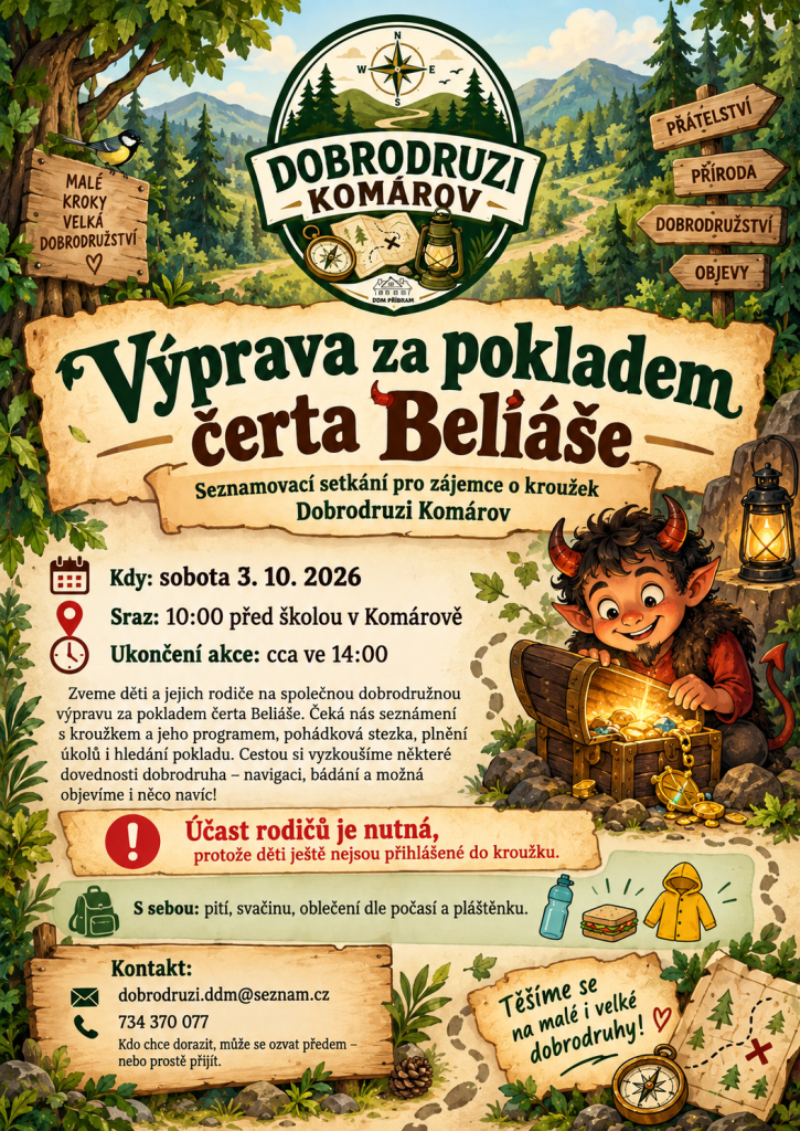 Výprava za pokladem čerta Beliáše - Dobrodruzi Komárov