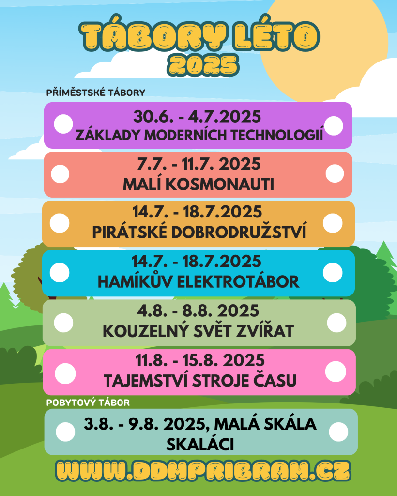 Termíny letních táborů 2025 jsou tu!